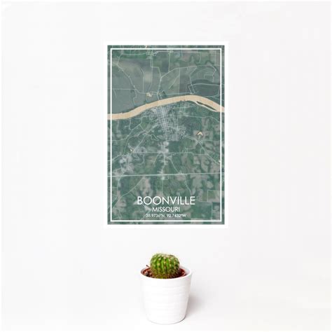 Boonville - Missouri Map Print in Afternoon — JACE Maps