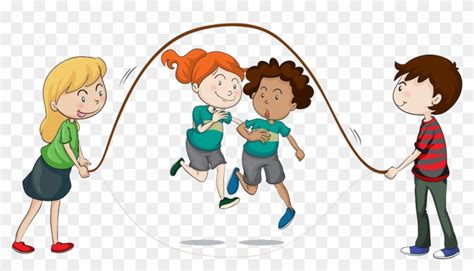 Skipping Rope Play Jumping Illustration - Children Skipping Rope - Free Transparent PNG Clipart ...