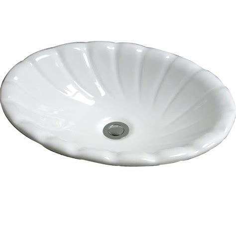 PRIVATE BRAND UNBRANDED Corona Drop-In Bathroom Sink in White 4-465WH ...