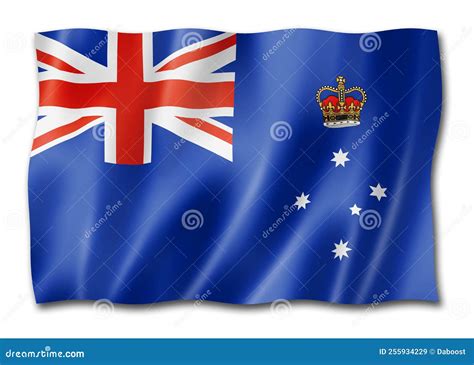 Victoria State Flag, Australia Stock Illustration - Illustration of ...