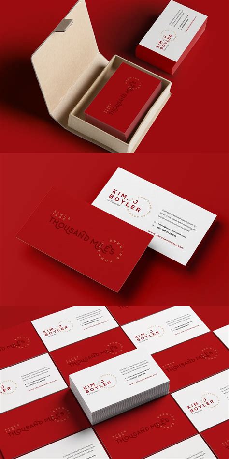 Business Card — Adobe InDesign #red #card | Free business card templates, Business card template ...
