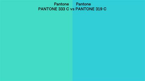 Pantone 333 C vs PANTONE 319 C side by side comparison