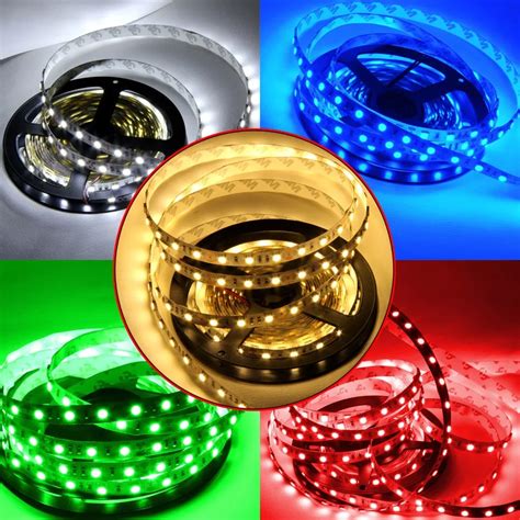 DC12V led strip SMD 5050 60led/M Cold White/Warm White/RGB Non waterproof flexible strips bar ...