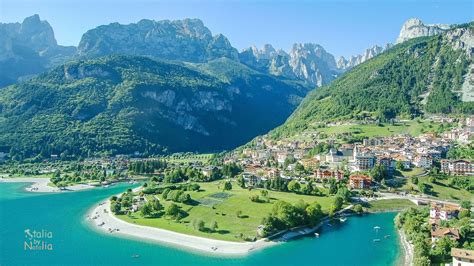 MOLVENO - most beautiful lake in Italy at the foot of the Brenta Dolomites