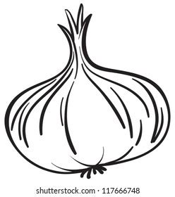 Garlic Black And White Clipart