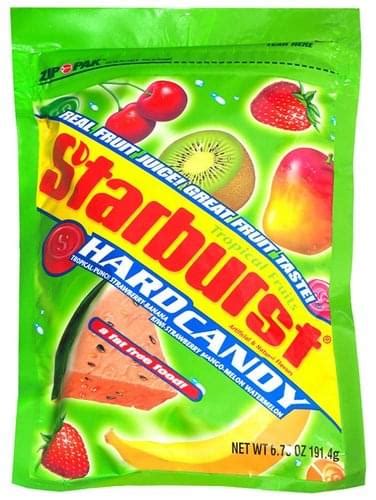 Starburst Tropical Fruits Hard Candy - 6.75 oz, Nutrition Information | Innit