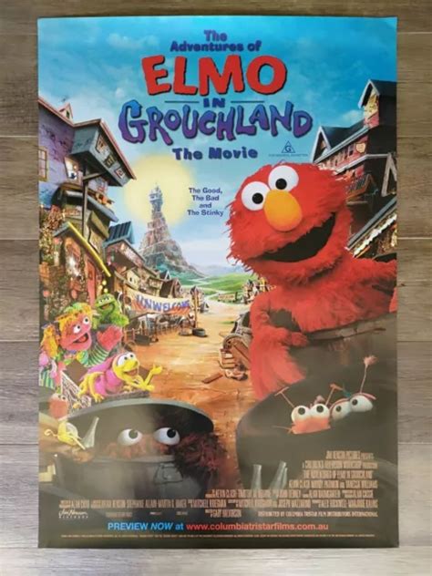 THE ADVENTURES OF Elmo In Grouchland Poster Original Movie Release Poster $30.00 - PicClick AU