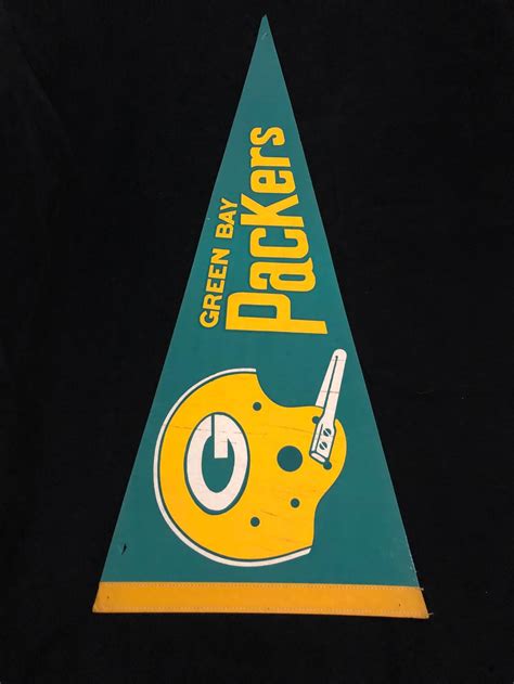 Sold Price: Vintage Single Bar Green Bay Packers Football Pennant ...