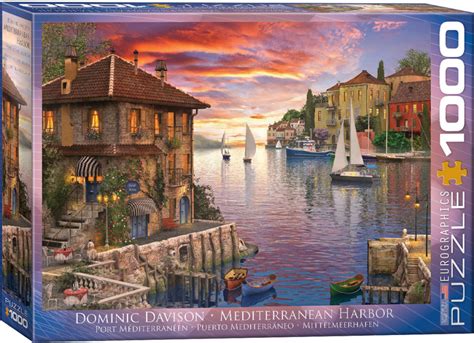 Mediterranean Harbor 1000 Piece Puzzle - Athena Posters