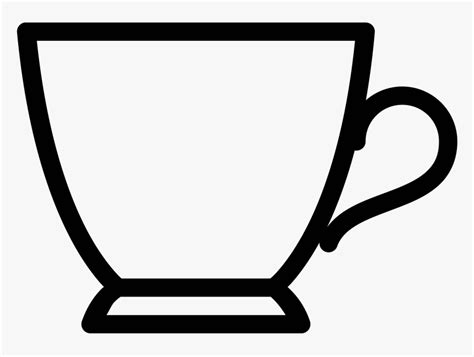 Png Black And White - Tea Cup Clipart Black And White Png, Transparent Png - kindpng