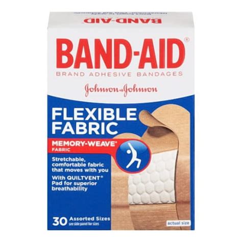 Band-Aid Flexible Fabric Adhesive Bandages, Assorted - 30 Ea, 3 Pack - Walmart.com