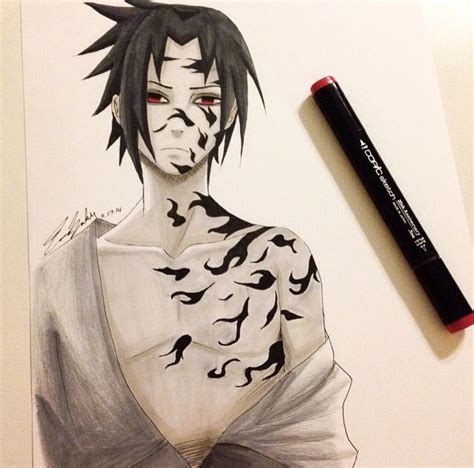 Drawings Of Sasuke Uchiha Curse Mark