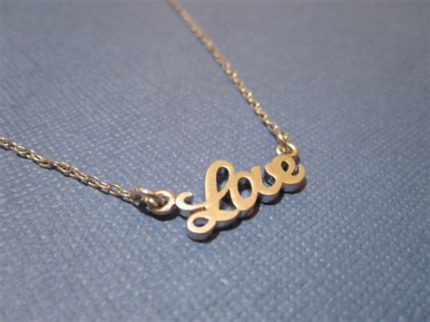 Love Word Necklace available in gold or silver Gold And Silver, 14k Gold, Word Necklace ...