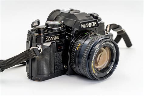 Minolta X-700 with Minolta MD Rokkor-X 50mm F1.4 lens. High-End Film Camera with Fast Prime Lens ...