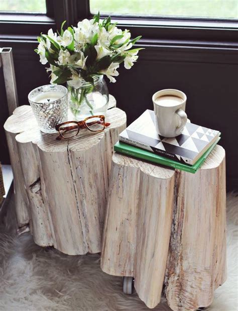 Incredible Tree Stump DIY Side Tables | DIYIdeaCenter.com