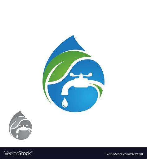 Water plumbing logo concept design Royalty Free Vector Image