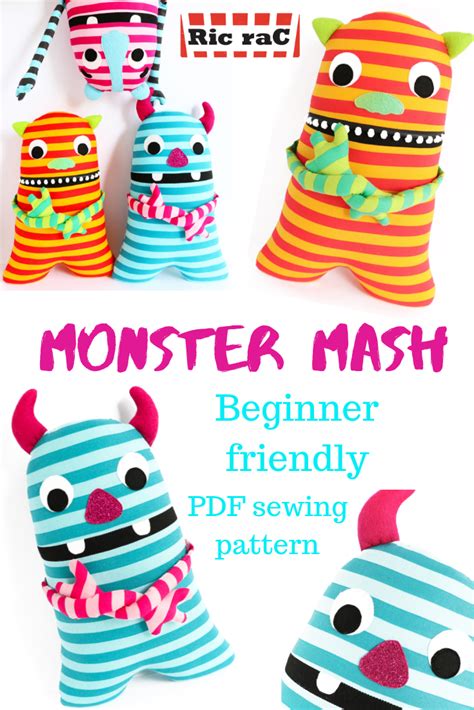 Monster, plush pattern, sewing patterns, plush sewing pattern, digital download,stuffed toy ...