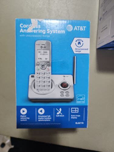 AT&T EL52119 Cordless Home Phone w/ Answering System, Call Blocking 1-Handset™ 650530031779 | eBay