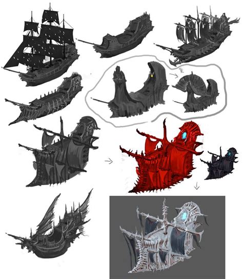 ArtStation - Ghost ship_LostArk, Hwanggyu Kim | Ghost ship, Pirate ship art, Pirate ship model