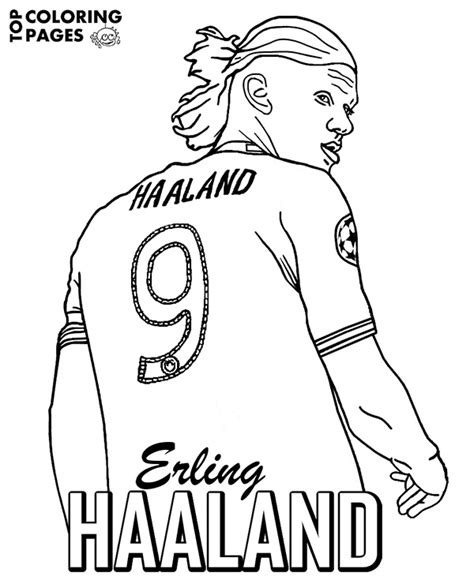 Erling Haaland Coloring Page Sheet - Coloring Home