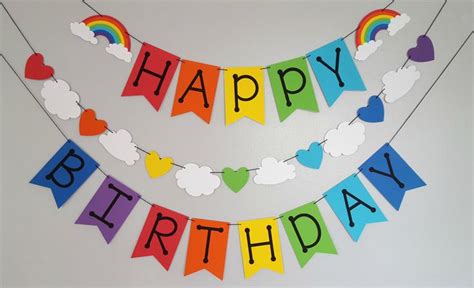 Rainbow Birthday banner by Simplybannerlicious on Etsy https://www.etsy.com/listing/400115901/ra ...