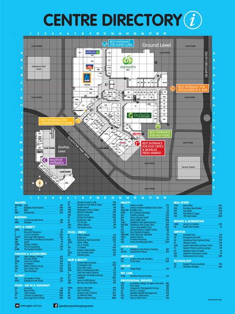 Centre Map - Gladstone Park Shopping Centre