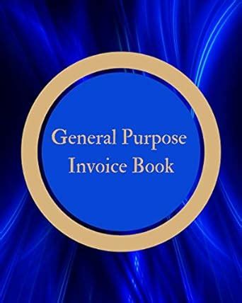 General Purpose Invoice Receipt Quote Estimate - Carbonless Book - Blue, Dark, Gold, Brown ...