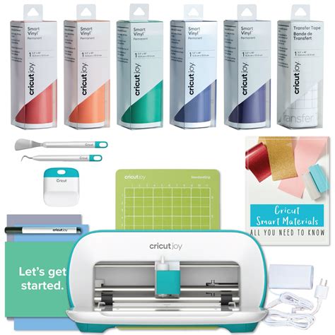 Cricut Joy Machine Rainbow Permanent Vinyl, Joy Starter Tool Set, and Transfer Tape Bundle ...