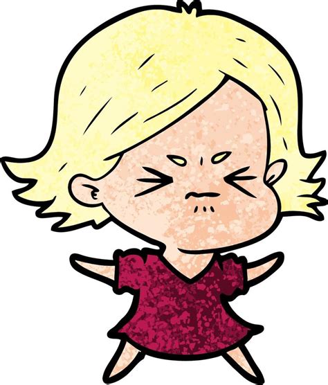 cartoon angry woman 12371980 Vector Art at Vecteezy