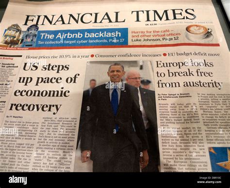 Financial Times newspaper headlines President Obama USA economic recovery Europe austerity 29 ...