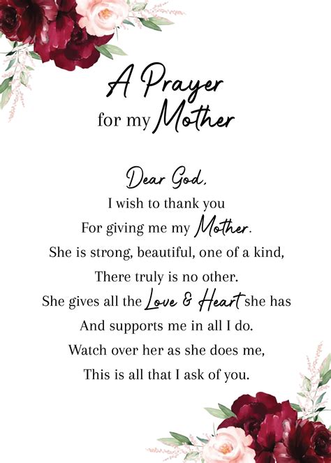 A Prayer for My Mother - Etsy