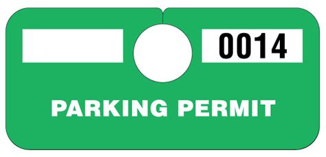 Buy plastic parking permit hang tags