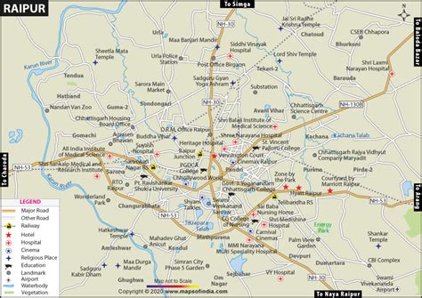 Raipur City Map , Chhattisgarh