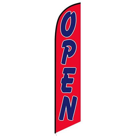 Blue and Red Open Banner Flag | Smart Buy