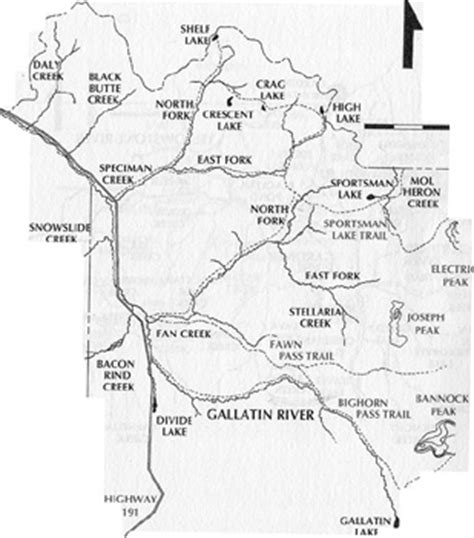 Yellowstone Fly Fishing - Gallatin River Map