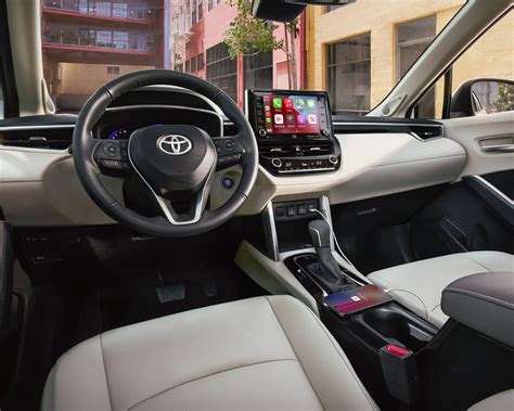 Front interior view of 2022 Corolla Cross XLE - Charlesglen Toyota