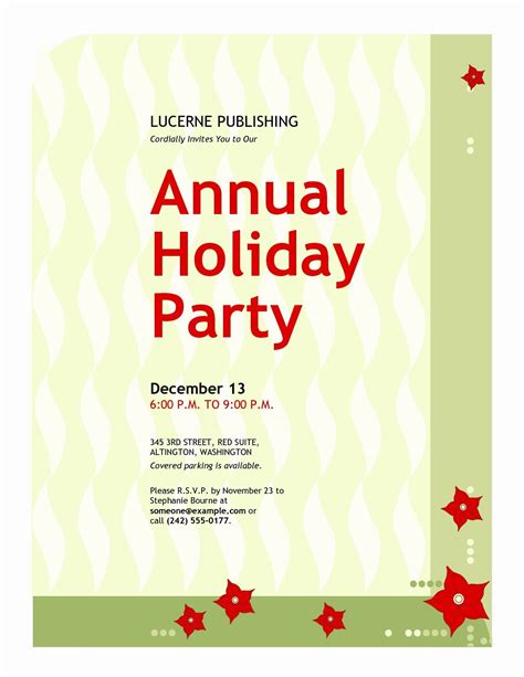 Office Holiday Party Invitation Wording New Christma… in 2020 ...