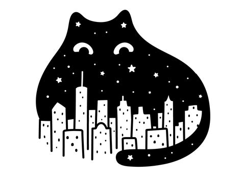 Midnight Cat by Denis Sazhin on Dribbble