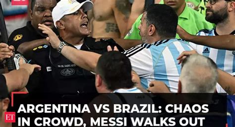 argentina vs brazil: Argentina vs Brazil brawl: Lionel Messi walks out ...