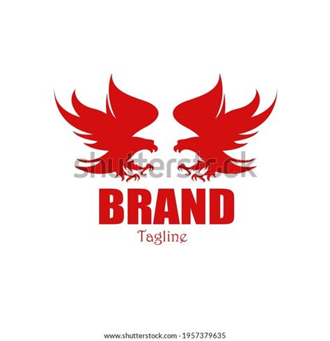 Custom Red Eagle Logo Design Stock Vector (Royalty Free) 1957379635 | Shutterstock