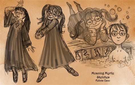 Felicia Cano's Blog: Moaning Myrtle Sketches