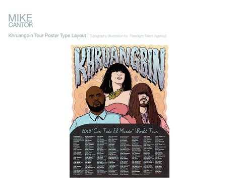 Khruangbin Tour Poster Type Layout on Behance