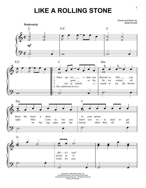 Like A Rolling Stone | Sheet Music Direct