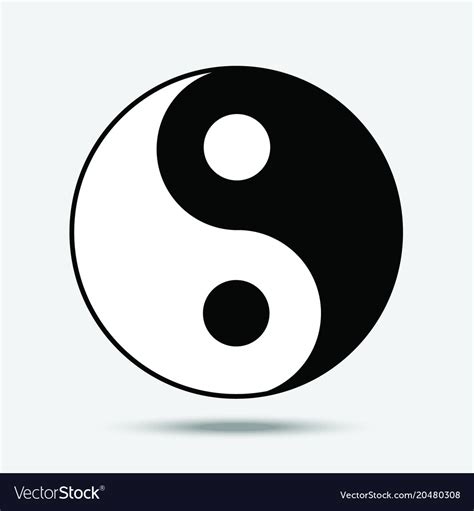 Yin yang symbol taoism isolated Royalty Free Vector Image