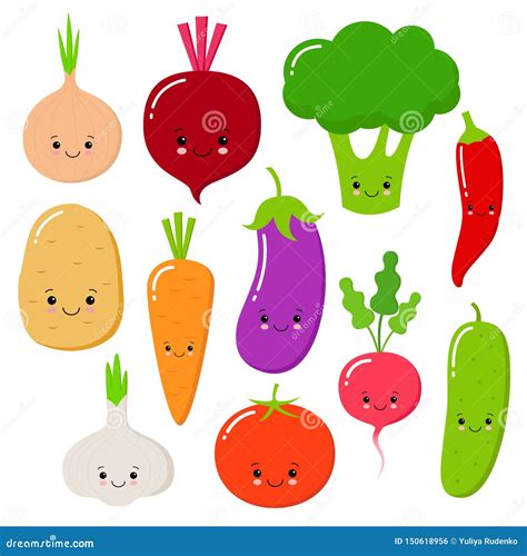 Cute Cartoon Vegetables