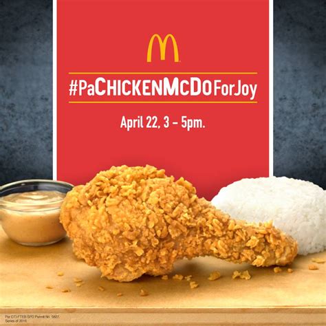 Manila Shopper: FREE Chicken McDo Promo for Joy: April 22 2016