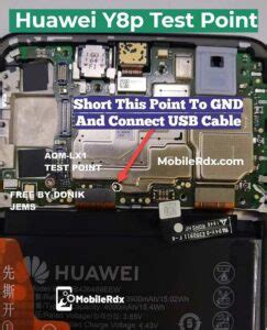 Huawei Y8p AQM-LX1 Testpoint, Bypass FRP and Huawei ID