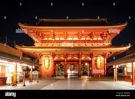 Senso-ji Temple, Asakusa, at Night, Tokyo, Japan Stock Photo - Alamy