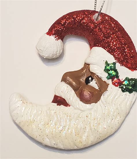 Black Santa Ornament Set of 3 African American Santa Ornament - Etsy