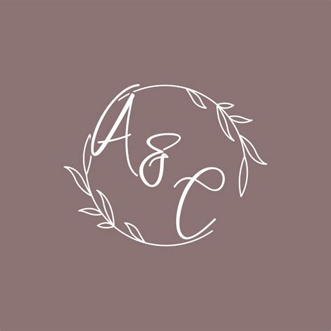 AC wedding initials monogram logo ideas 23680234 Vector Art at Vecteezy